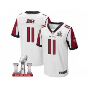 Men's Nike Atlanta Falcons #11 Julio Jones Elite White Super Bowl LI 51 NFL Jersey