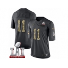 Men's Nike Atlanta Falcons #11 Julio Jones Limited Black 2016 Salute to Service Super Bowl LI 51 NFL Jersey