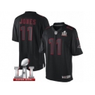 Men's Nike Atlanta Falcons #11 Julio Jones Limited Black Impact Super Bowl LI 51 NFL Jersey