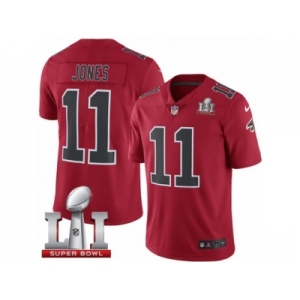 Men's Nike Atlanta Falcons #11 Julio Jones Limited Red Rush Super Bowl LI 51 NFL Jersey