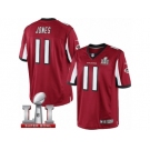 Men's Nike Atlanta Falcons #11 Julio Jones Limited Red Team Color Super Bowl LI 51 NFL Jersey