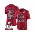 Men's Nike Atlanta Falcons #12 Mohamed Sanu Limited Red Rush Super Bowl LI 51 NFL Jersey