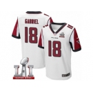 Men's Nike Atlanta Falcons #18 Taylor Gabriel Elite White Super Bowl LI 51 NFL Jersey