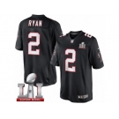 Men's Nike Atlanta Falcons #2 Matt Ryan Limited Black Alternate Super Bowl LI 51 NFL Jersey