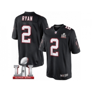 Men's Nike Atlanta Falcons #2 Matt Ryan Limited Black Alternate Super Bowl LI 51 NFL Jersey