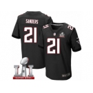 Men's Nike Atlanta Falcons #21 Deion Sanders Elite Black Alternate Super Bowl LI 51 NFL Jersey