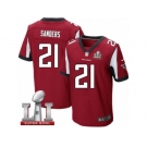 Men's Nike Atlanta Falcons #21 Deion Sanders Elite Red Team Color Super Bowl LI 51 NFL Jersey