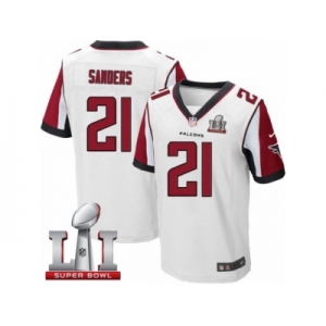 Men's Nike Atlanta Falcons #21 Deion Sanders Elite White Super Bowl LI 51 NFL Jersey