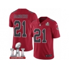 Men's Nike Atlanta Falcons #21 Deion Sanders Limited Red Rush Super Bowl LI 51 NFL Jersey