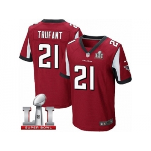 Men's Nike Atlanta Falcons #21 Desmond Trufant Elite Red Team Color Super Bowl LI 51 NFL Jersey