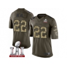 Men's Nike Atlanta Falcons #22 Keanu Neal Limited Green Salute to Service Super Bowl LI 51 NFL Jersey