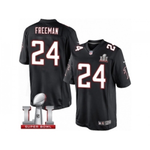 Men's Nike Atlanta Falcons #24 Devonta Freeman Limited Black Alternate Super Bowl LI 51 NFL Jersey