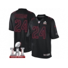 Men's Nike Atlanta Falcons #24 Devonta Freeman Limited Black Impact Super Bowl LI 51 NFL Jersey