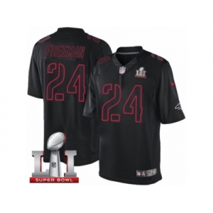 Men's Nike Atlanta Falcons #24 Devonta Freeman Limited Black Impact Super Bowl LI 51 NFL Jersey