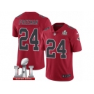 Men's Nike Atlanta Falcons #24 Devonta Freeman Limited Red Rush Super Bowl LI 51 NFL Jersey