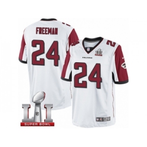 Men's Nike Atlanta Falcons #24 Devonta Freeman Limited White Super Bowl LI 51 NFL Jersey