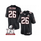 Men's Nike Atlanta Falcons #26 Tevin Coleman Limited Black Alternate Super Bowl LI 51 NFL Jersey