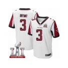 Men's Nike Atlanta Falcons #3 Matt Bryant Elite White Super Bowl LI 51 NFL Jersey