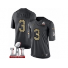 Men's Nike Atlanta Falcons #3 Matt Bryant Limited Black 2016 Salute to Service Super Bowl LI 51 NFL Jersey