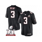 Men's Nike Atlanta Falcons #3 Matt Bryant Limited Black Alternate Super Bowl LI 51 NFL Jersey