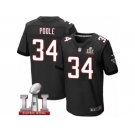 Men's Nike Atlanta Falcons #34 Brian Poole Elite Black Alternate Super Bowl LI 51 NFL Jersey