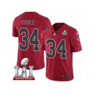 Men's Nike Atlanta Falcons #34 Brian Poole Limited Red Rush Super Bowl LI 51 NFL Jersey