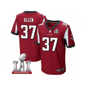 Men's Nike Atlanta Falcons #37 Ricardo Allen Elite Red Team Color Super Bowl LI 51 NFL Jersey