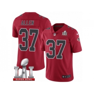 Men's Nike Atlanta Falcons #37 Ricardo Allen Limited Red Rush Super Bowl LI 51 NFL Jersey