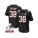 Men's Nike Atlanta Falcons #38 Dashon Goldson Elite Black Alternate Super Bowl LI 51 NFL Jersey