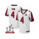 Men's Nike Atlanta Falcons #4 Brett Favre Elite White Super Bowl LI 51 NFL Jersey