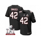 Men's Nike Atlanta Falcons #42 Patrick DiMarco Elite Black Alternate Super Bowl LI 51 NFL Jersey