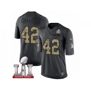 Men's Nike Atlanta Falcons #42 Patrick DiMarco Limited Black 2016 Salute to Service Super Bowl LI 51 NFL Jersey