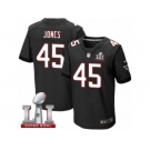 Men's Nike Atlanta Falcons #45 Deion Jones Elite Black Alternate Super Bowl LI 51 NFL Jersey