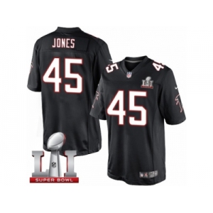 Men's Nike Atlanta Falcons #45 Deion Jones Limited Black Alternate Super Bowl LI 51 NFL Jersey