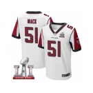 Men's Nike Atlanta Falcons #51 Alex Mack Elite White Super Bowl LI 51 NFL Jersey