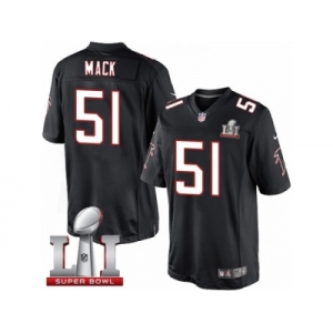 Men's Nike Atlanta Falcons #51 Alex Mack Limited Black Alternate Super Bowl LI 51 NFL Jersey