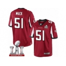 Men's Nike Atlanta Falcons #51 Alex Mack Limited Red Team Color Super Bowl LI 51 NFL Jersey