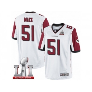 Men's Nike Atlanta Falcons #51 Alex Mack Limited White Super Bowl LI 51 NFL Jersey