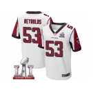 Men's Nike Atlanta Falcons #53 LaRoy Reynolds Elite White Super Bowl LI 51 NFL Jersey