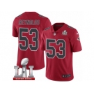 Men's Nike Atlanta Falcons #53 LaRoy Reynolds Limited Red Rush Super Bowl LI 51 NFL Jersey