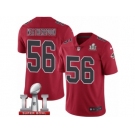 Men's Nike Atlanta Falcons #56 Sean Weatherspoon Limited Red Rush Super Bowl LI 51 NFL Jersey