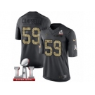 Men's Nike Atlanta Falcons #59 De'Vondre Campbell Limited Black 2016 Salute to Service Super Bowl LI 51 NFL Jersey