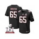 Men's Nike Atlanta Falcons #65 Chris Chester Elite Black Alternate Super Bowl LI 51 NFL Jersey