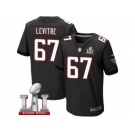 Men's Nike Atlanta Falcons #67 Andy Levitre Elite Black Alternate Super Bowl LI 51 NFL Jersey