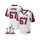 Men's Nike Atlanta Falcons #67 Andy Levitre Elite White Super Bowl LI 51 NFL Jersey