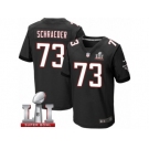 Men's Nike Atlanta Falcons #73 Ryan Schraeder Elite Black Alternate Super Bowl LI 51 NFL Jersey