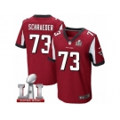 Men's Nike Atlanta Falcons #73 Ryan Schraeder Elite Red Team Color Super Bowl LI 51 NFL Jersey