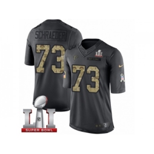 Men's Nike Atlanta Falcons #73 Ryan Schraeder Limited Black 2016 Salute to Service Super Bowl LI 51 NFL Jersey