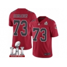 Men's Nike Atlanta Falcons #73 Ryan Schraeder Limited Red Rush Super Bowl LI 51 NFL Jersey