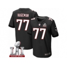 Men's Nike Atlanta Falcons #77 Ra'Shede Hageman Elite Black Alternate Super Bowl LI 51 NFL Jersey